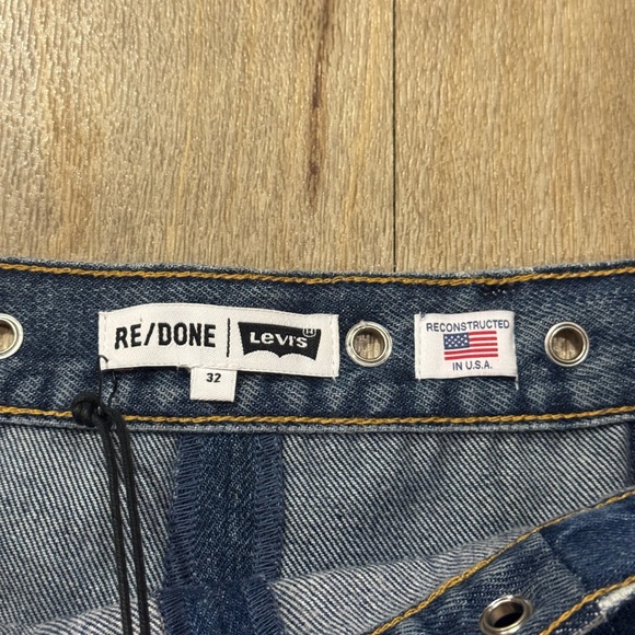 NWT RE/DONE X Levis Denim Laced Mini Skirt Size 32 - Picture 3 of 6